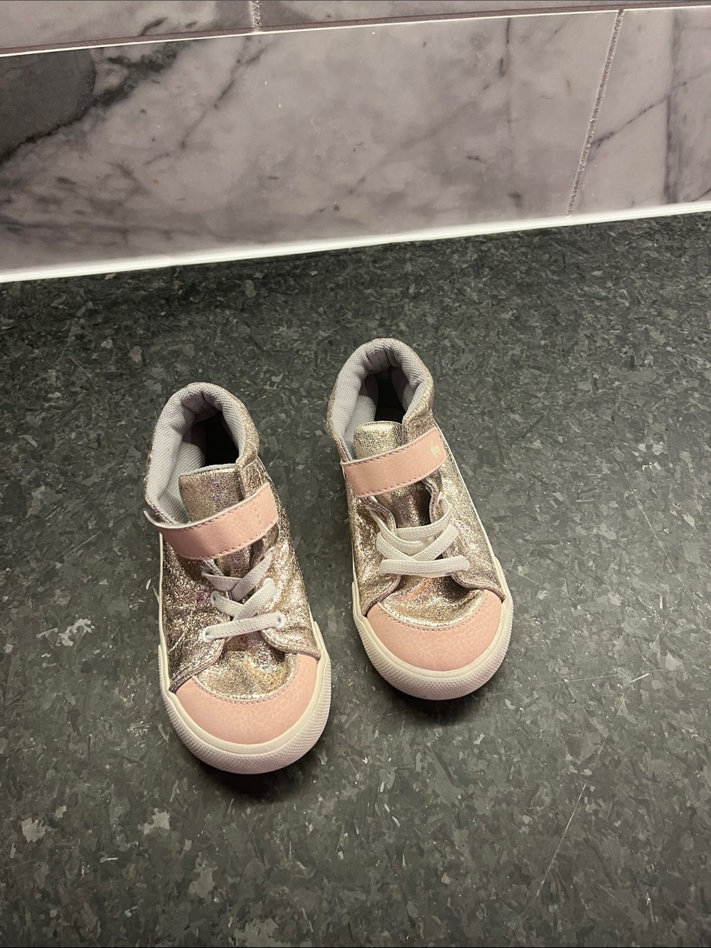 Toddler Girls' Pink Glitter High-Top SEE KAI RUN Sneakers
